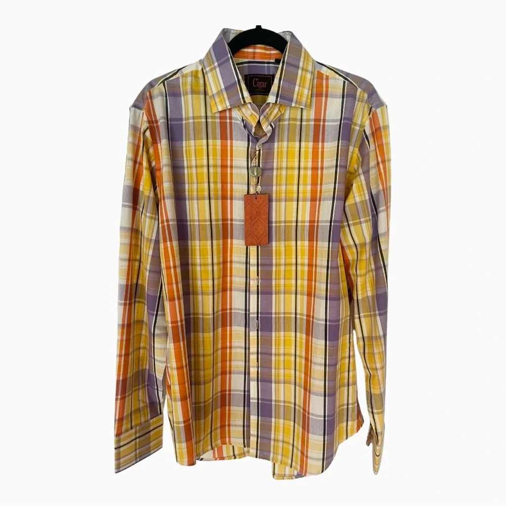 Cigar Couture colorful button down shirt NWT size M - Picture 4 of 5